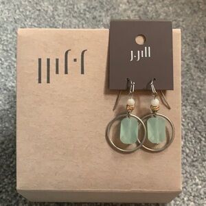 EUC J. Jill Seaglass Dangle Earrings